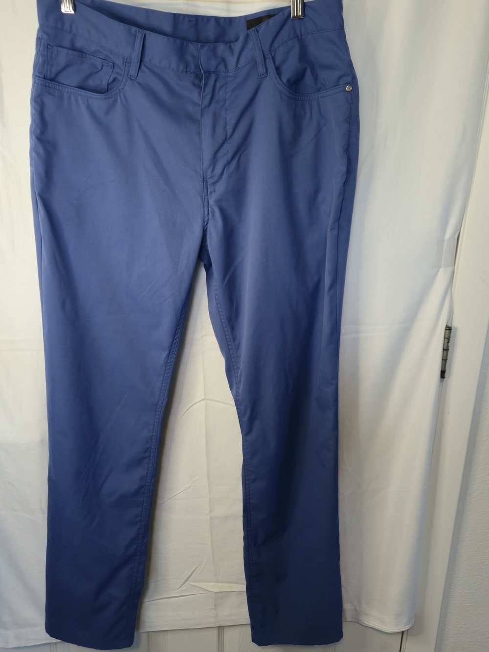 RLX Ralph Lauren 100% Polyester Blue Straight Leg Golf Pants Men's 34 X 32. 0894
